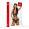 Zestaw top i majtki koronka 11044 czarne XL